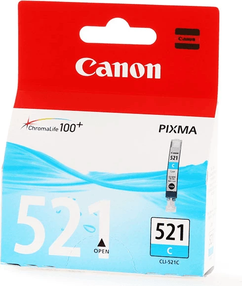 Kartushë bojë, Canon, CLI-521C / 2934B001, 9 ml, rreth 448 faqe, cyan