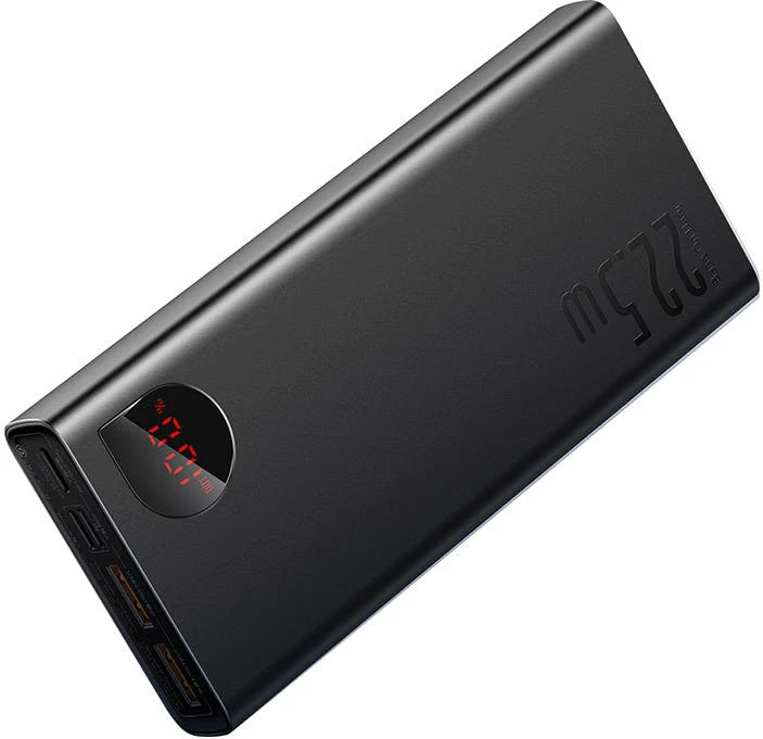 Powerbank Baseus Adaman Metal 20000mAh, 22.5W, 2xUSB, USB-C, Lightning, microUSB, e zezë