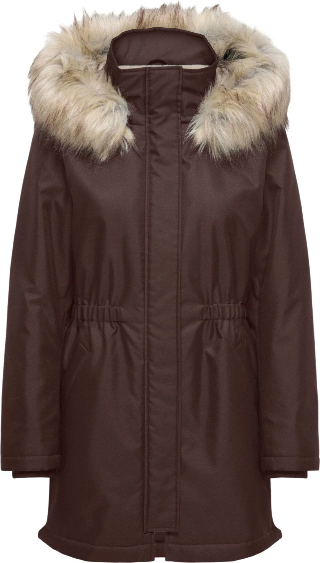 Pallto parka për femra Only ONLMATHILDA 15370930, kafe [Madhësia: L]
