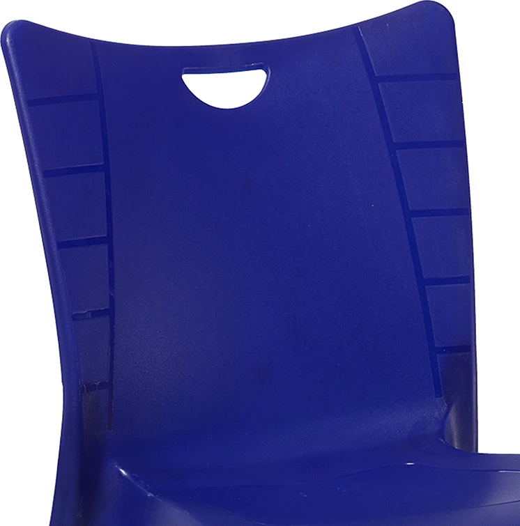 Karrige e punuar PP ngjyrë kaltër e errët - këmbë alumini