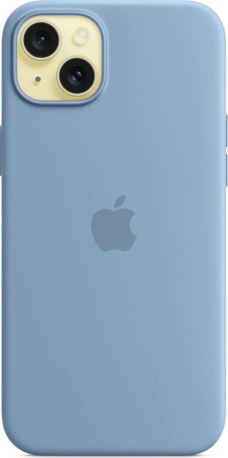 Mbështjellës Apple për iPhone 15 Plus, silikon, MagSafe, 6.7 inch, kaltër