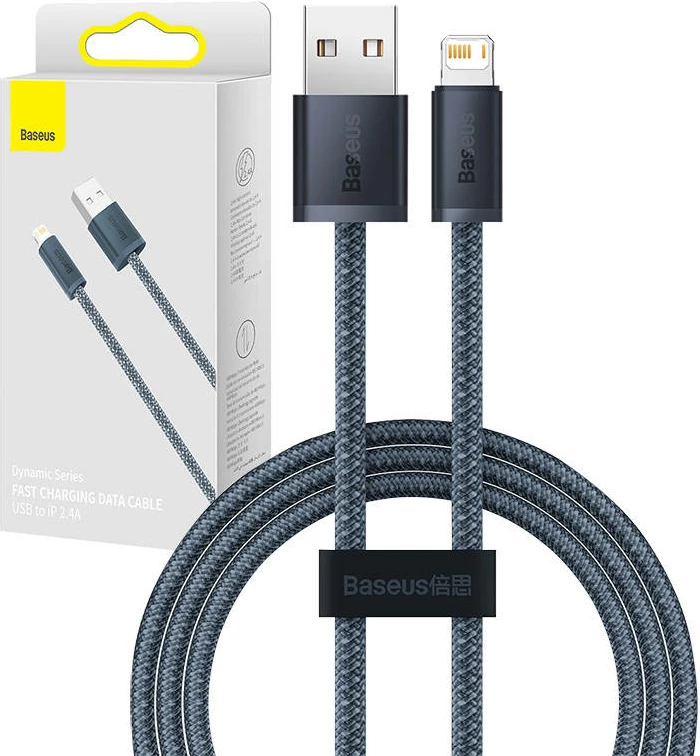 Kabllo USB në Lightning Baseus Dynamic Series CALD000516, 2m, Gri