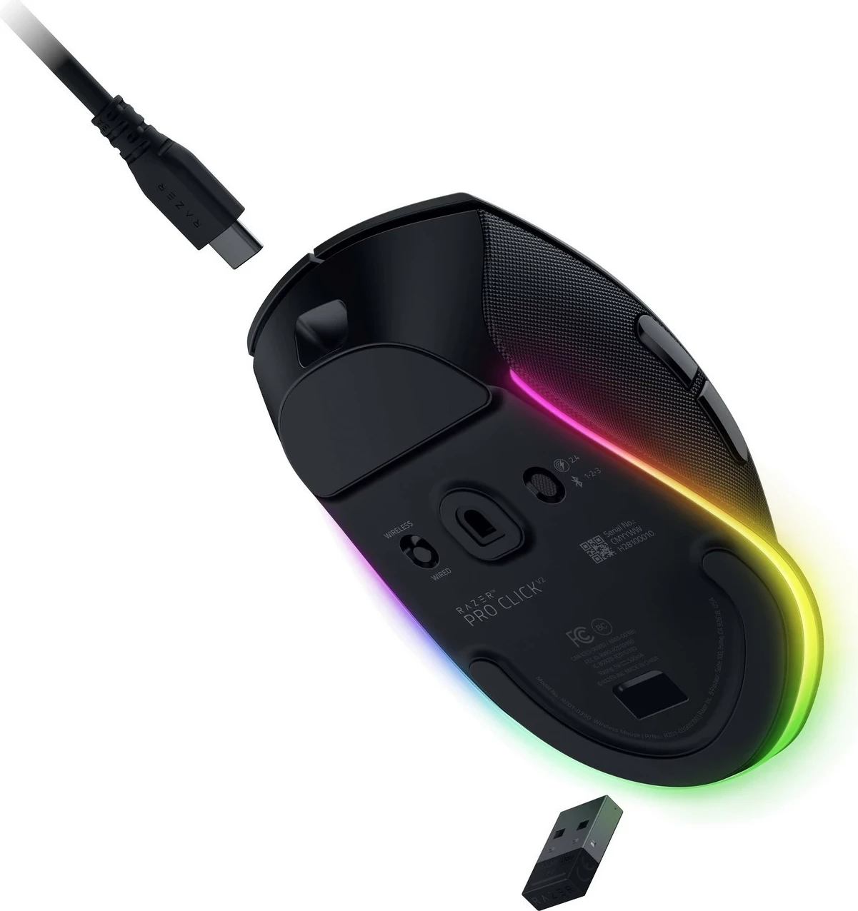 Maus Razer Pro Click V2, ergonomik, RGB, wireless/wired, i zi