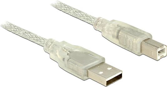 Kabllo USB DeLOCK 83895, USB-A në USB-B, USB 2.0, 3 m, transparente