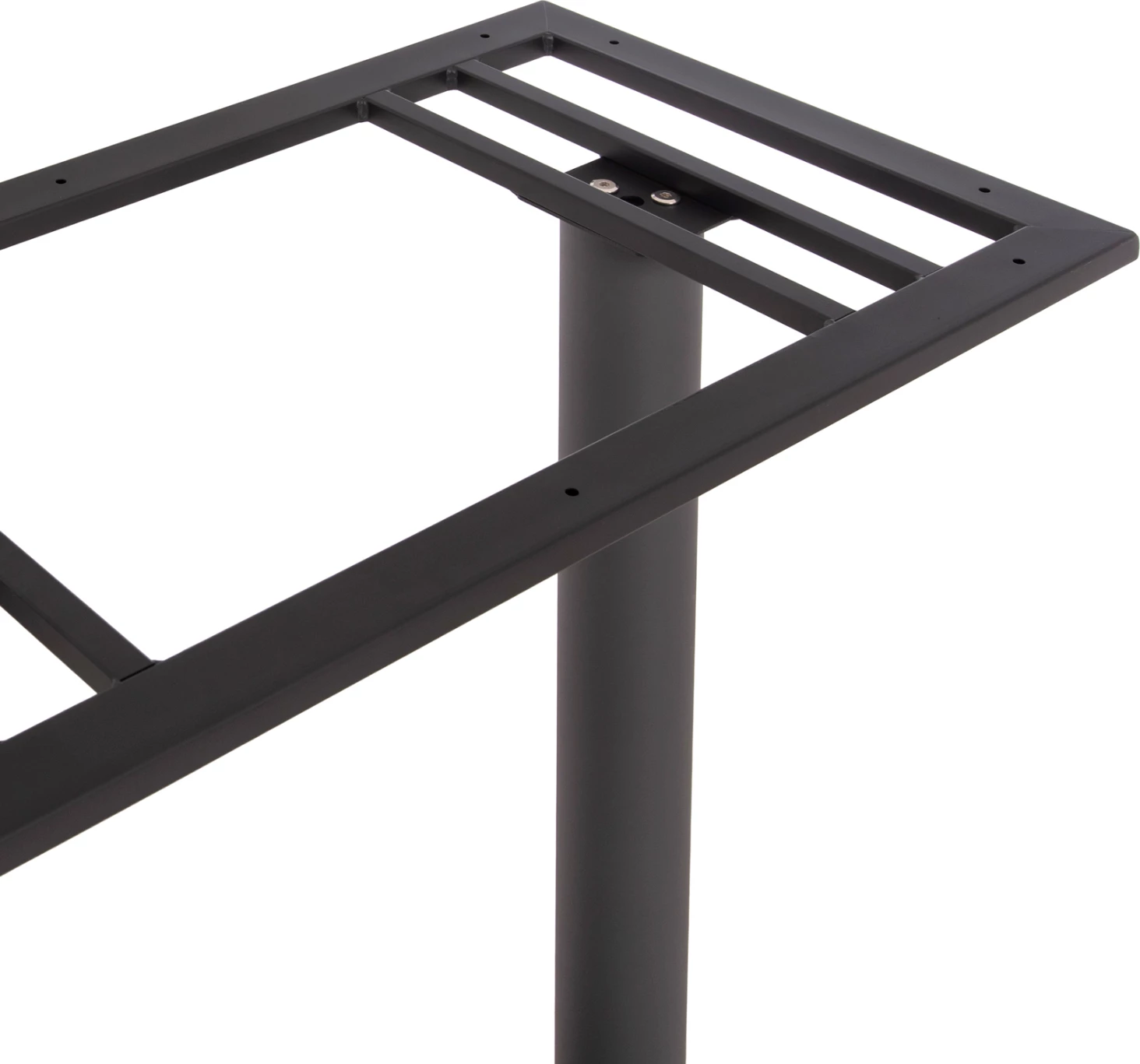 Bazë për tavolinë bar, dy këmbë, metal, ngjyrë gri, 80x40x108 cm