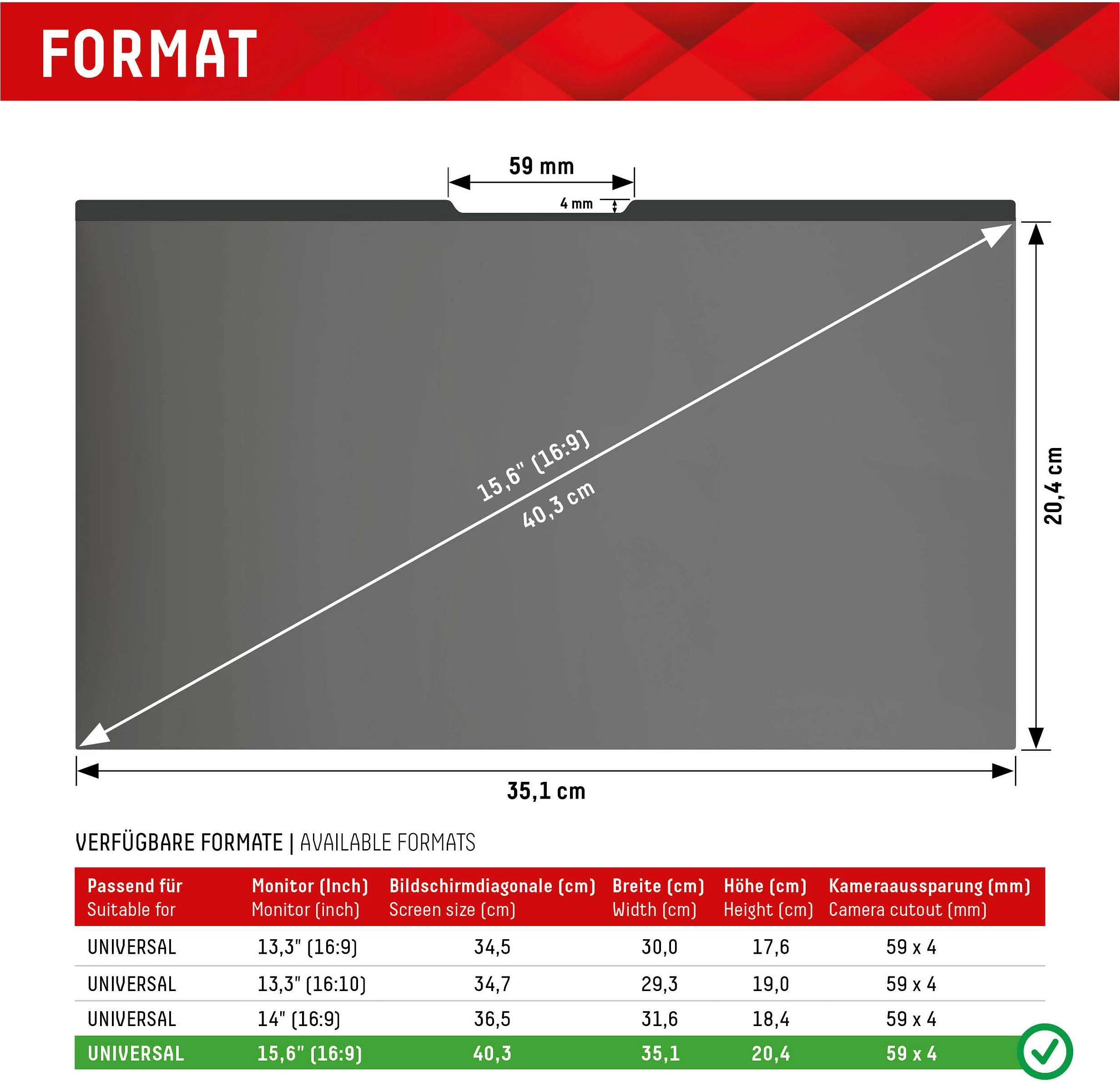 Filter privatësie magnetik për laptop Displex Privacy Safe, 15.6" (16:9), 2-anësh matt/shkëlqyes, me filtër dritë blu, zi