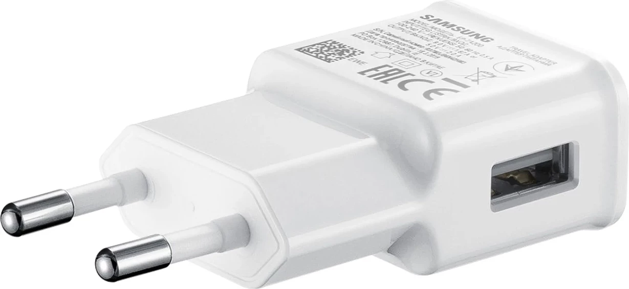 Karikues muri Samsung EP-TA200EWE me kabllo USB-A në USB-C 1m, 15W, Bardhë