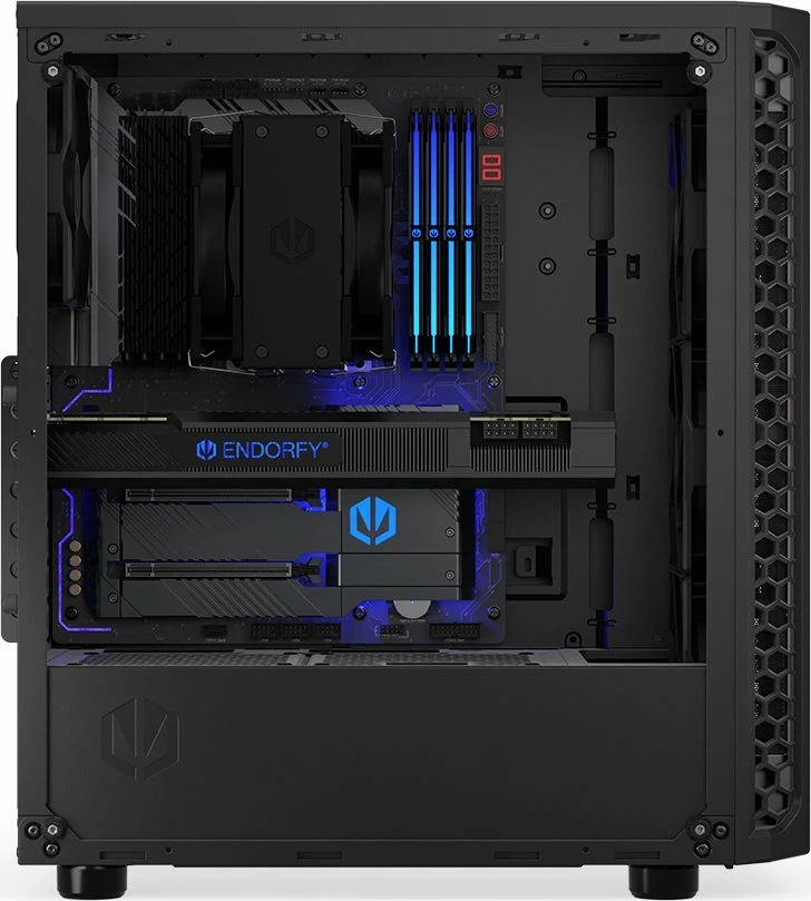 Kasë Endorfy Signum 300 Air EY2A005 Midi Tower ATX/mATX/Mini-ITX, panel anësor xham i kalitur, 4x Stratus 120 PWM fanë, e zezë