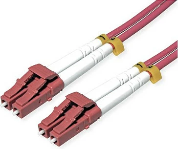 Kabllo fiber optike ROLINE 21.15.8615, OM4, 2x LC/APC në 2x LC, 10 m, vjollcë