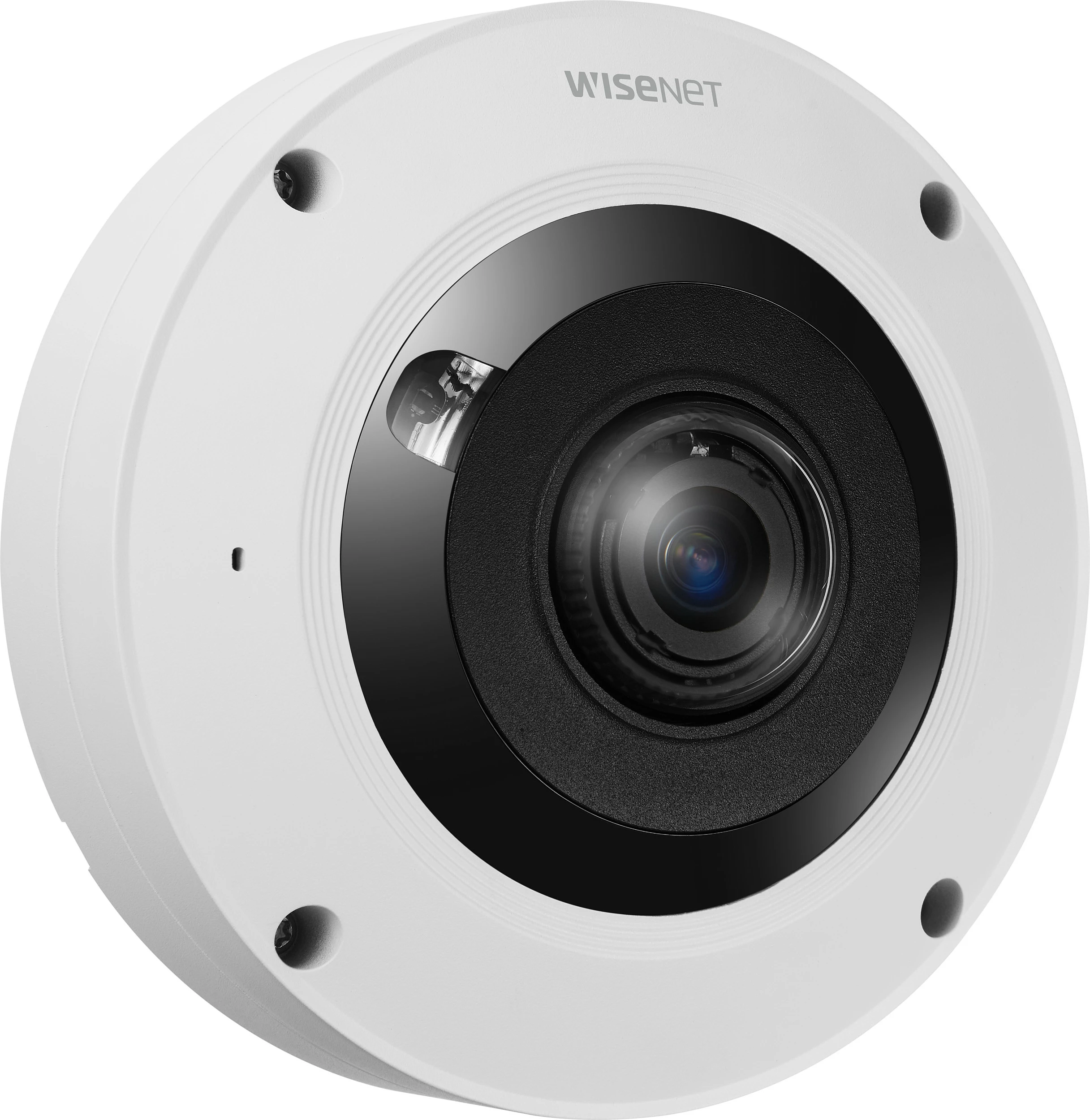 Kamerë sigurie IP Hanwha Wisenet XNF-9013RV, Fisheye 12MP, PoE, IR, IP66 IK10, e bardhë