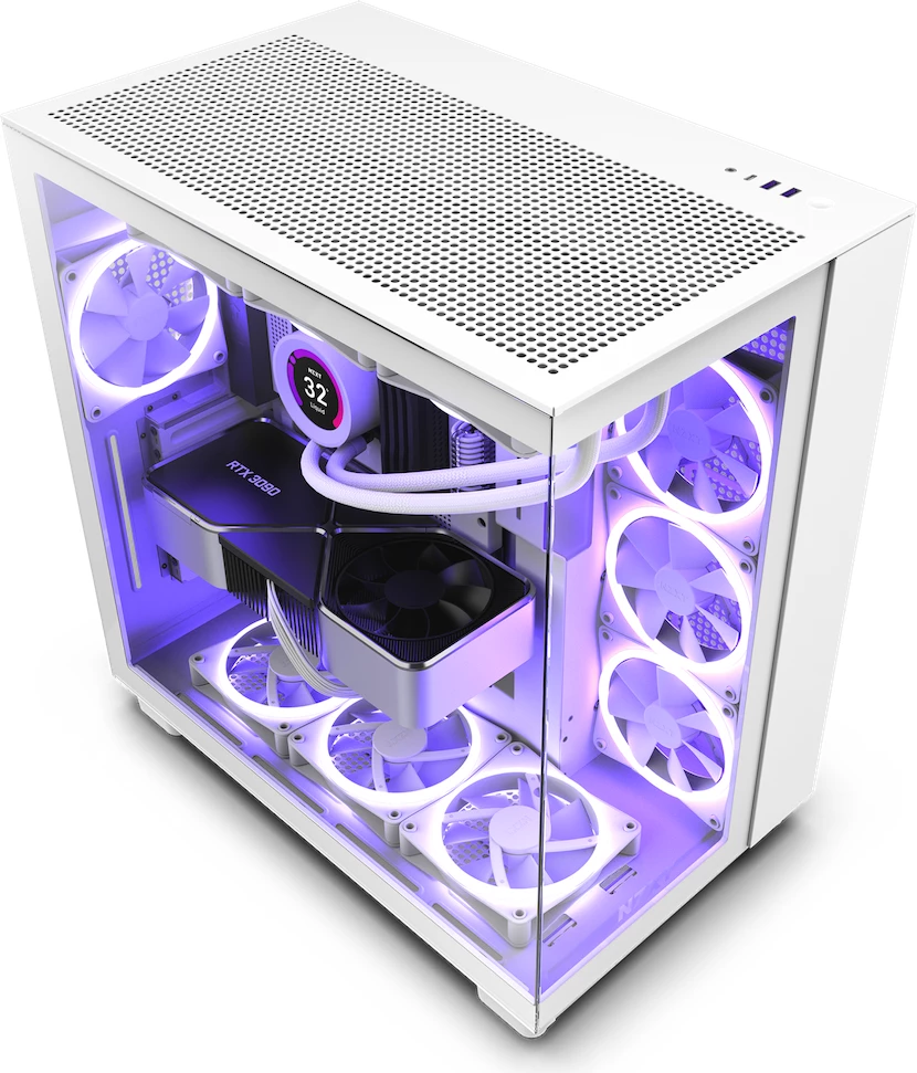 Kasë kompjuteri NZXT H9 Flow (CM-H91FW-01) - e bardhë