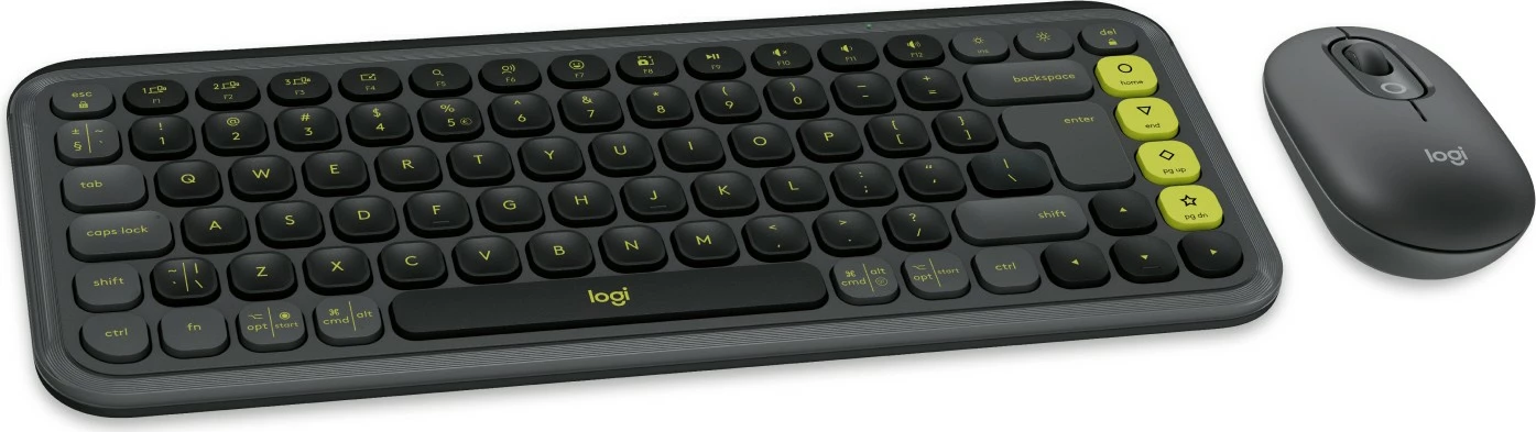 Tastierë dhe maus Logitech POP ICON COMBO, Bluetooth, mini, grafit