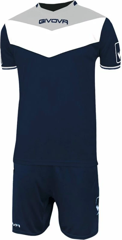 Komplet futbolli për meshkuj dhe fëmijë Givova, blu deti me gri [Madhësia: 4XS]