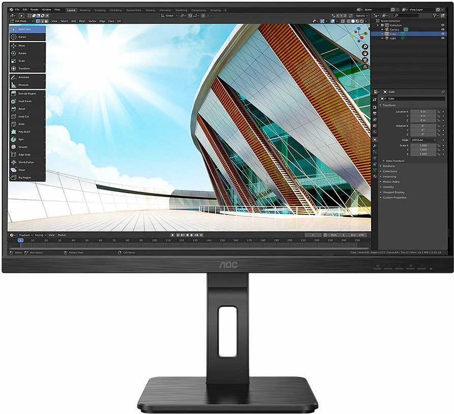 Monitor AOC 27P2Q 27\" IPS Full HD 1920x1080 4ms 250cd/m² USB hub VESA, i zi