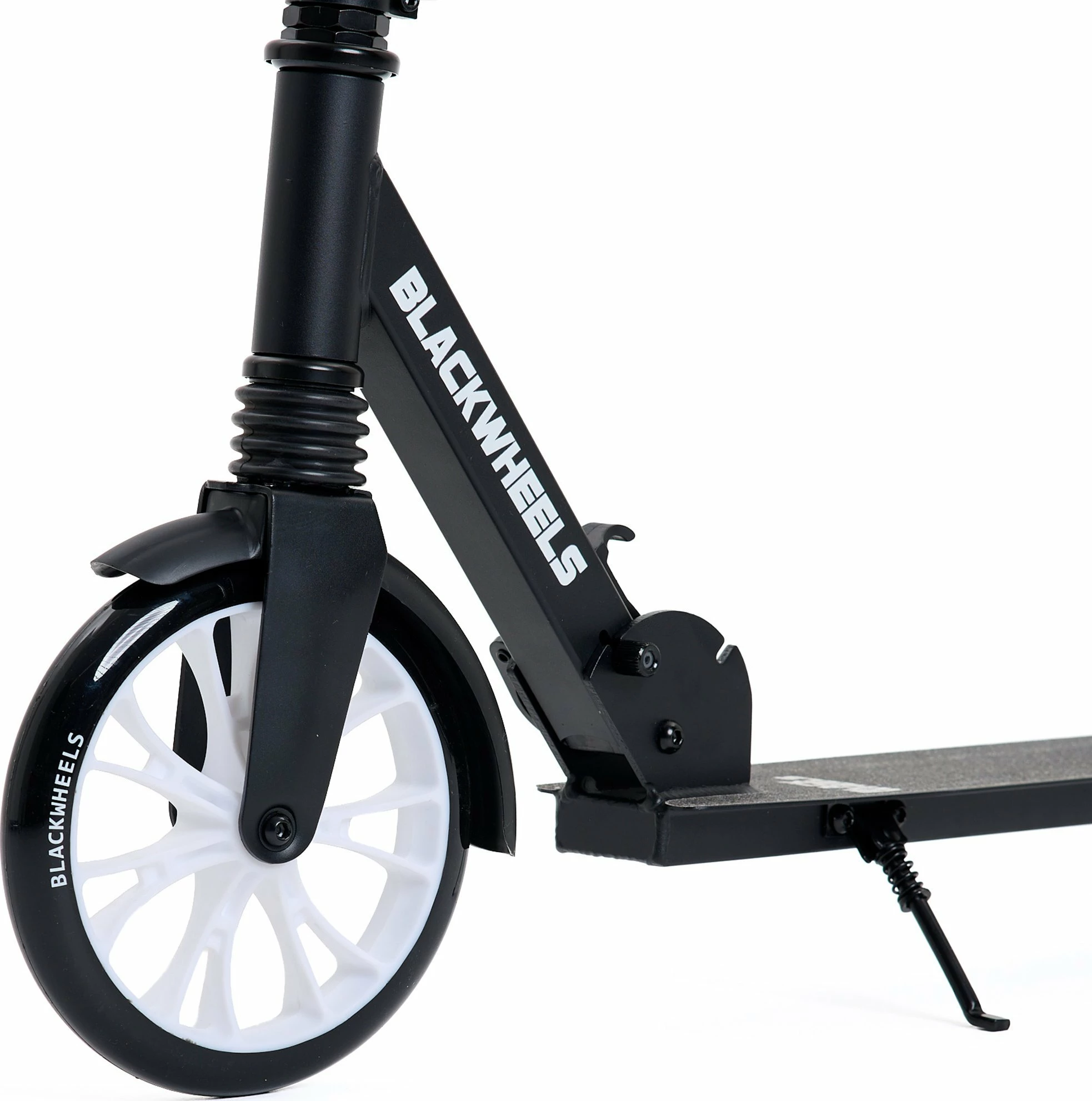 Trotinet Blackwheels Zoom, rrota 200 mm, i palosshëm, ABEC-7, timon i rregullueshëm 95-105 cm, deri 100 kg, i zi