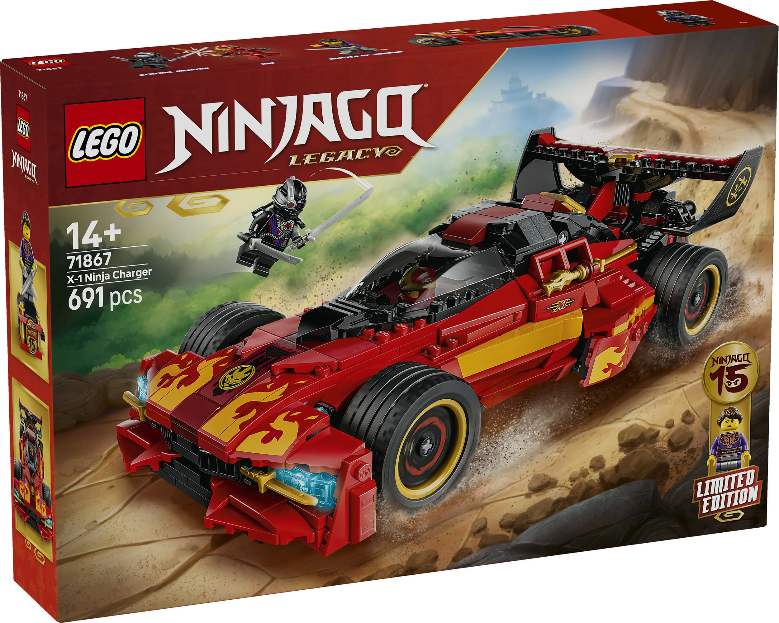 Set ndërtimi LEGO NINJAGO Legacy 71867 X-1 Ninja Supercar (15-vjetori), 691 copë, shumëngjyrësh