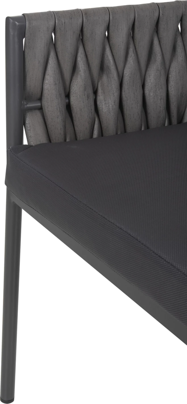 Karrige alumini MARTIN FH5564.12, kornizë antracit dhe ratan sintetik antracit, 56x56x80H cm