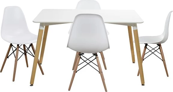 Set tavolinë ngrënieje 5 pjesë Tavolinë minimaliste 120x80 - Twist White FH10080.01 6