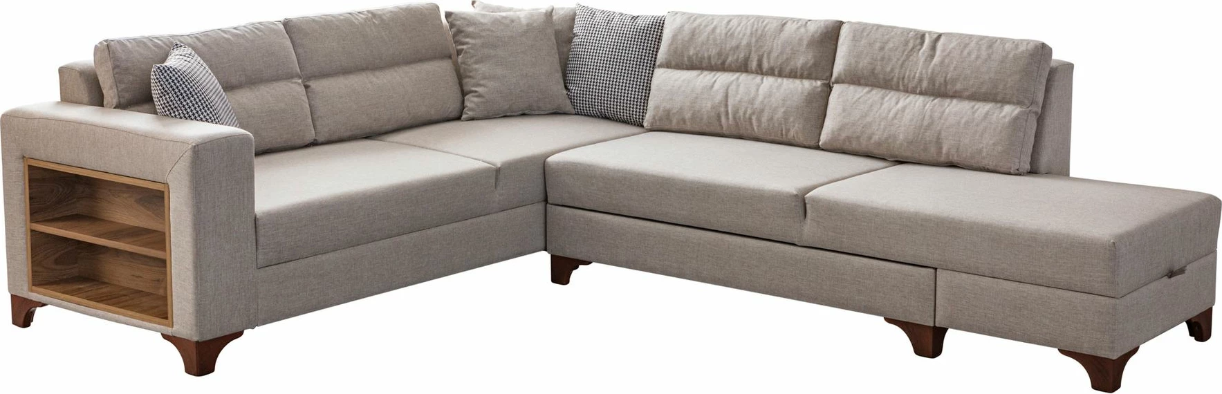 Kënd-sofë krevati Atelier del Sofa, Tloft majtas, krem