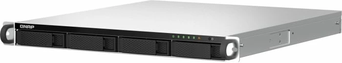 server NAS QNAP TS-464U-RP-8G 1U 4-bay 2.5/3.5\" SATA 8GB RAM 2x2.5GbE me PSU redundant, zi/argjendtë