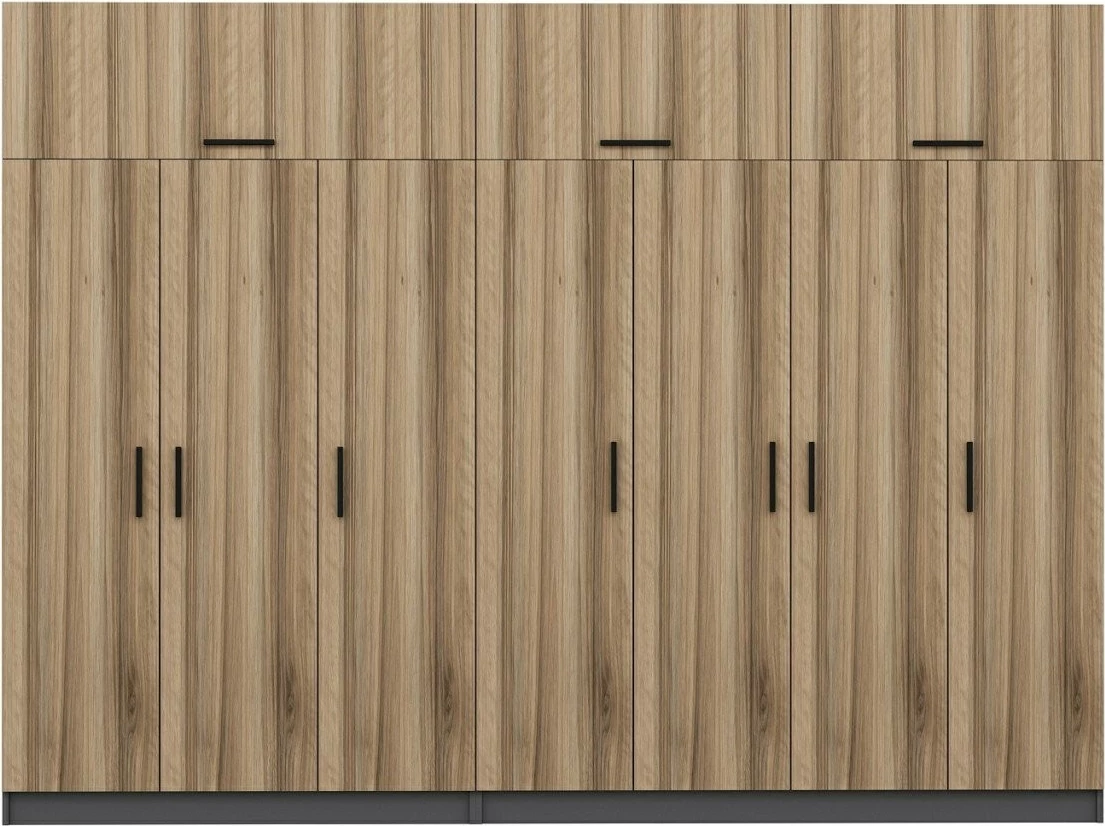 Dollap Skye Decor, ngjyrë arre dhe antracit, 315x235x52cm