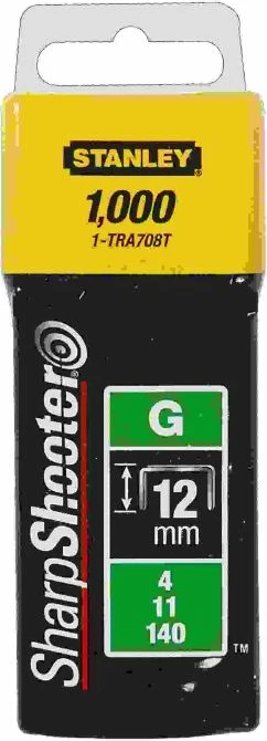 Sponka tip G Stanley 1-TRA708T 12 mm, 1000 copë