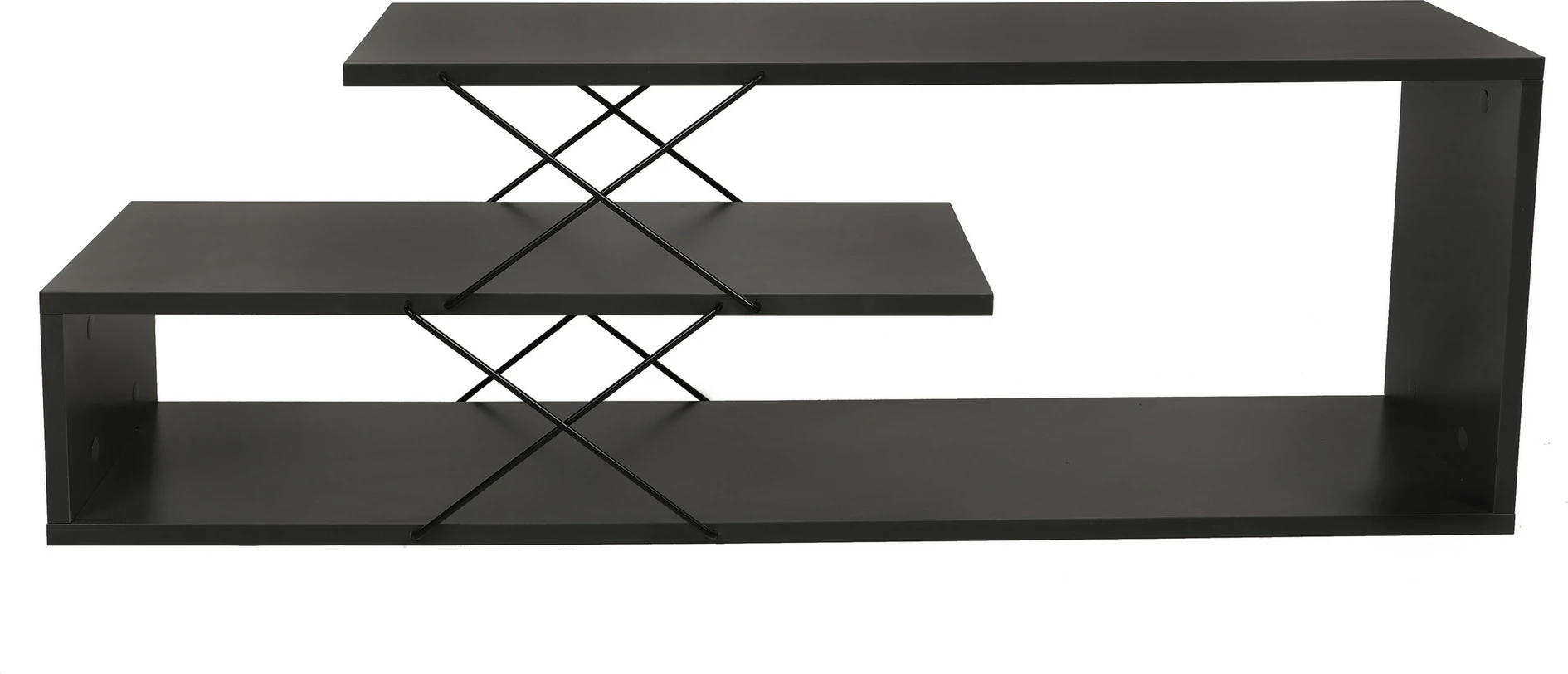 Komodë TV Hanah Home, Zigzag, ngjyrë antracit