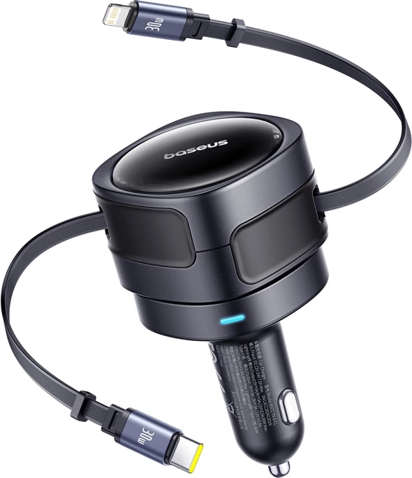 Karikues veture Baseus C00035507121-00 me kabllo USB-C + Lightning 60W, Zi