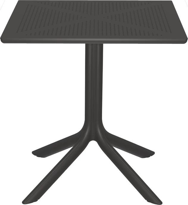 Tavolinë Groovy për jashtë, PP me vrima, ngjyrë antracit, 60x60x76cm