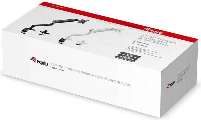 Mbajtës monitori EQUIP 17-35", 1 monitor, VESA 75x75/100x100, gas spring, 10.5 kg, i bardhë