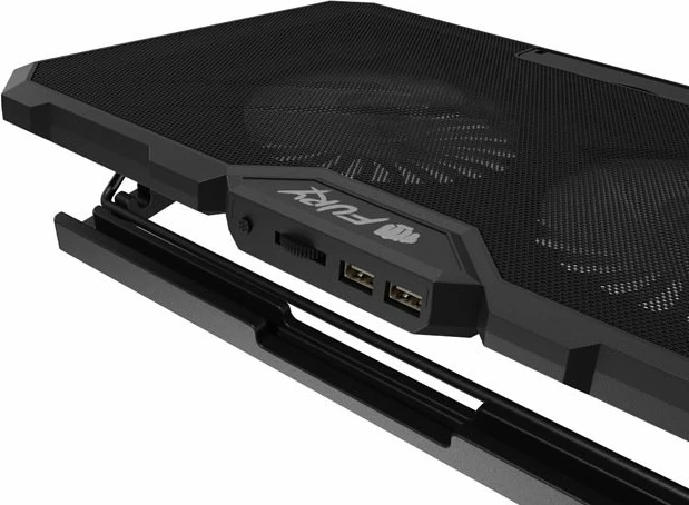 Stendë ftohëse për laptop Fury Gunbai G3 deri 17.3\", 2x120mm, RGB, 2xUSB 2.0, e zezë