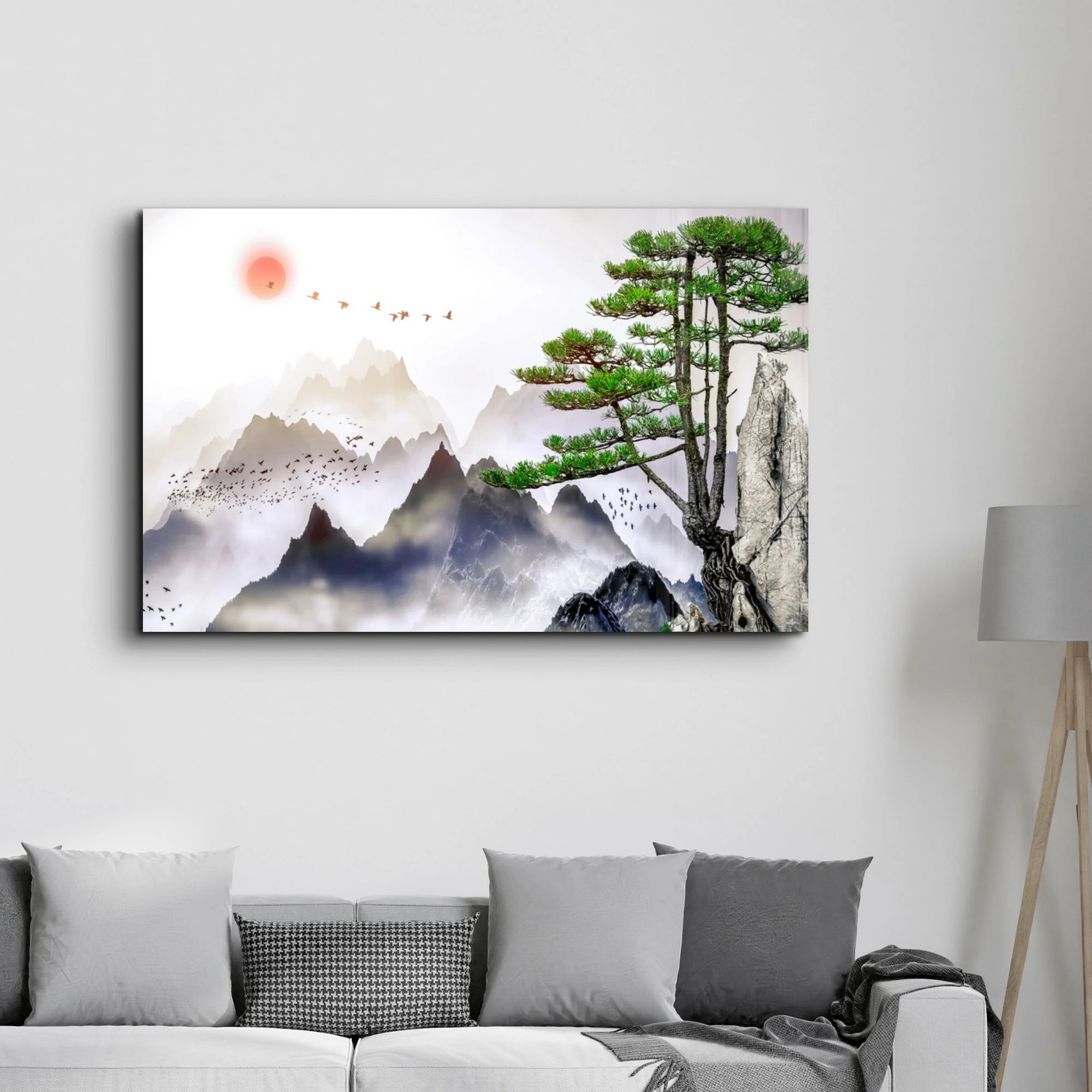 Pikturë dekorative prej xhami të temperuar, shumëngjyrëshe, CAM-1019, 35x55cm