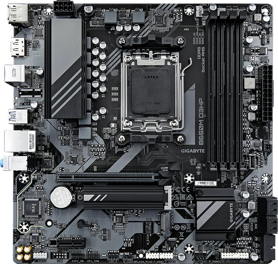 Pllakë amë Gigabyte B650M D3HP, Socket AM5, DDR5, PCIe 4.0, 2.5GbE LAN, e zezë