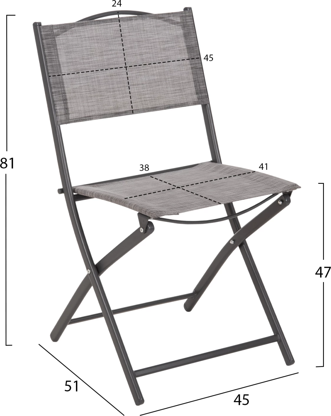 Set Karrige të palosshme  MAG FH5971.01, 45x51x81H cm. 4 copë