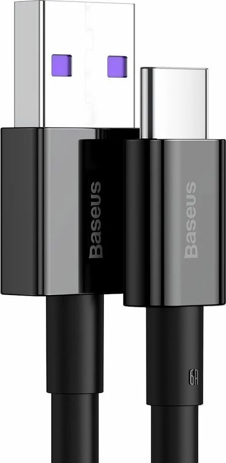 Kabl USB Baseus Superior CATYS-A01, USB-A në USB-C, 2 m, 66 W, USB 2.0, i zi