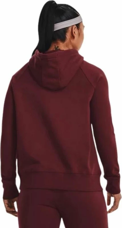 Duks me kapuç Under Armour Rival Fleece HB për femra, ngjyrë e kuqe