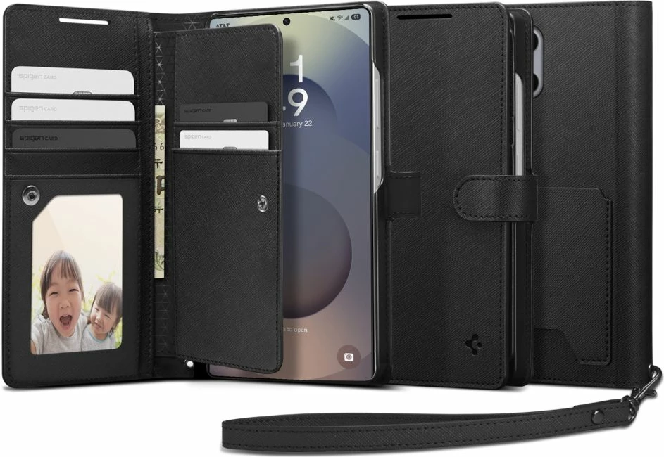 Mbështjellës Spigen Wallet S për Samsung Galaxy S25 Ultra, e zezë