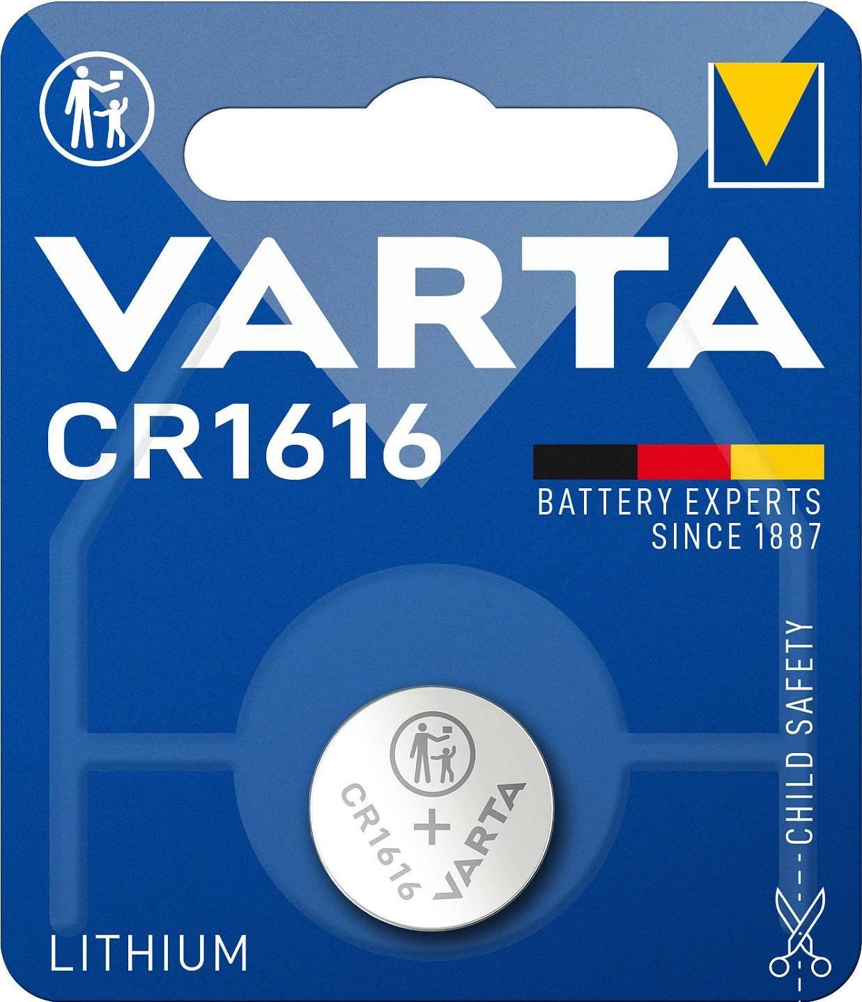 Bateri buton VARTA CR1616, 3V 55mAh, 1 copë, metalike