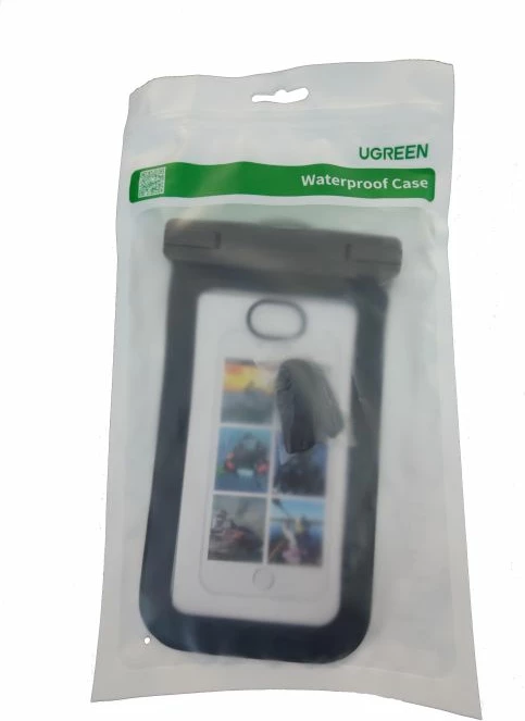 Mbështjellës i papërshkueshëm nga uji për celular UGREEN 50919 deri 6.5\", i zi, Polybag