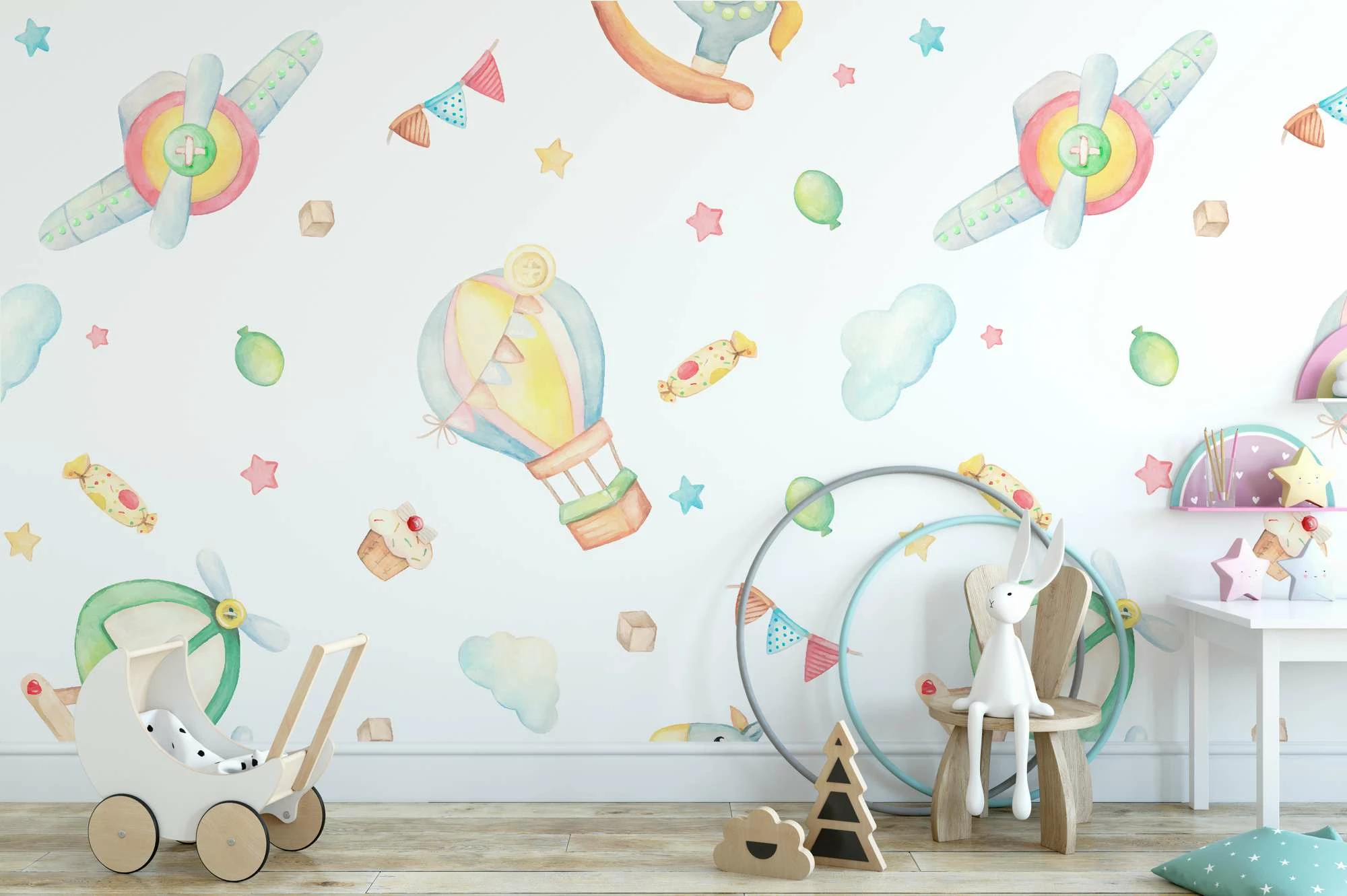 Murale muri Wallity, MDK-00120, 300x270cm