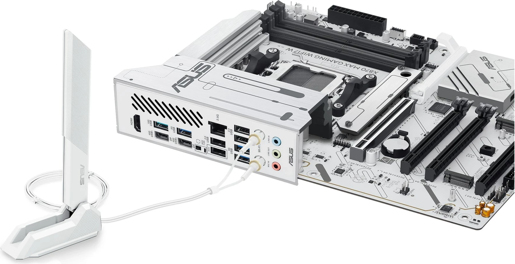 Pllakë amë ASUS X870 MAX GAMING WIFI7 W, Socket AM5, ATX, e bardhë