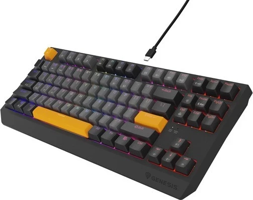 Tastierë mekanike Genesis Thor 230, TKL, RGB Outemu Red, gri e zezë