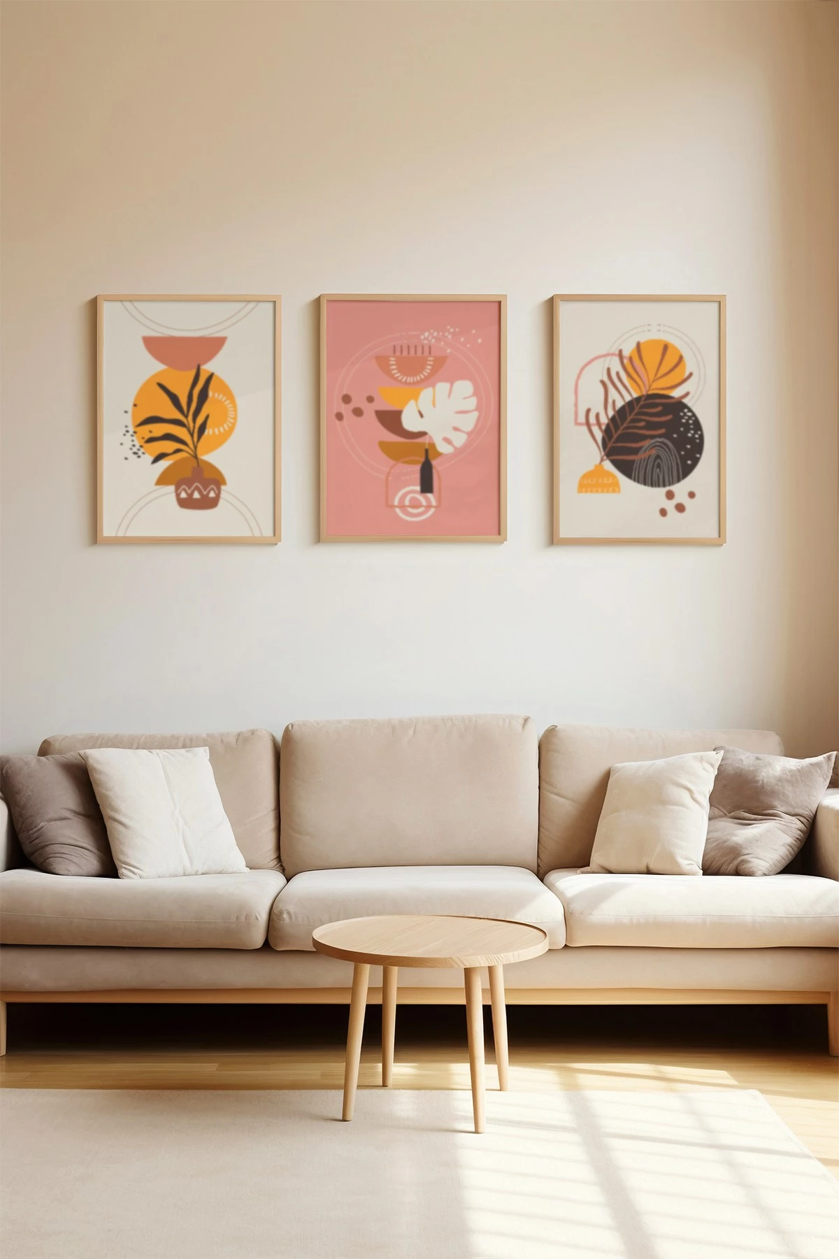 Set pikturash dekorative me kornizë, 3 copë, Wallity, 3Dartsohoset118