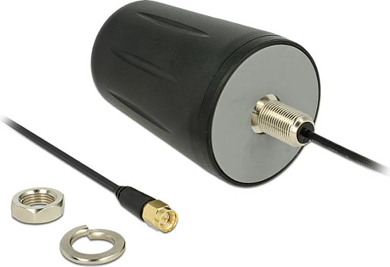 Antenë LoRa DeLOCK 868MHz, SMA (male), kabllo RG-174 3m, IP67, e zezë
