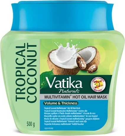 Maskë për flokë Dabur Vatika Tropical Coconut për femra, 500g