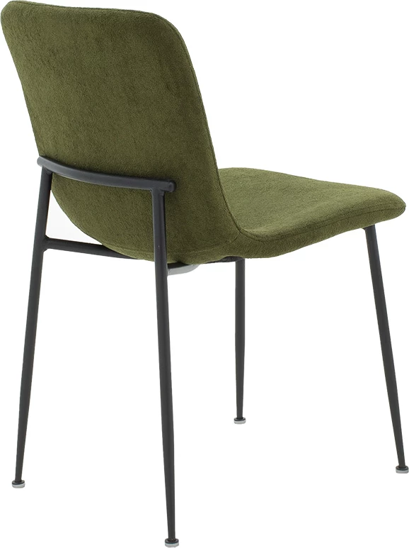 Karrige Gratify, stof boucle, ngjyrë kaki, këmbë të zeza