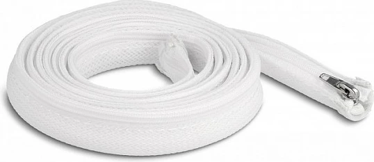Mbështjellës kabllosh DeLOCK, 2 m x 20 mm, me zinxhir, rezistent ndaj nxehtësisë, i bardhë