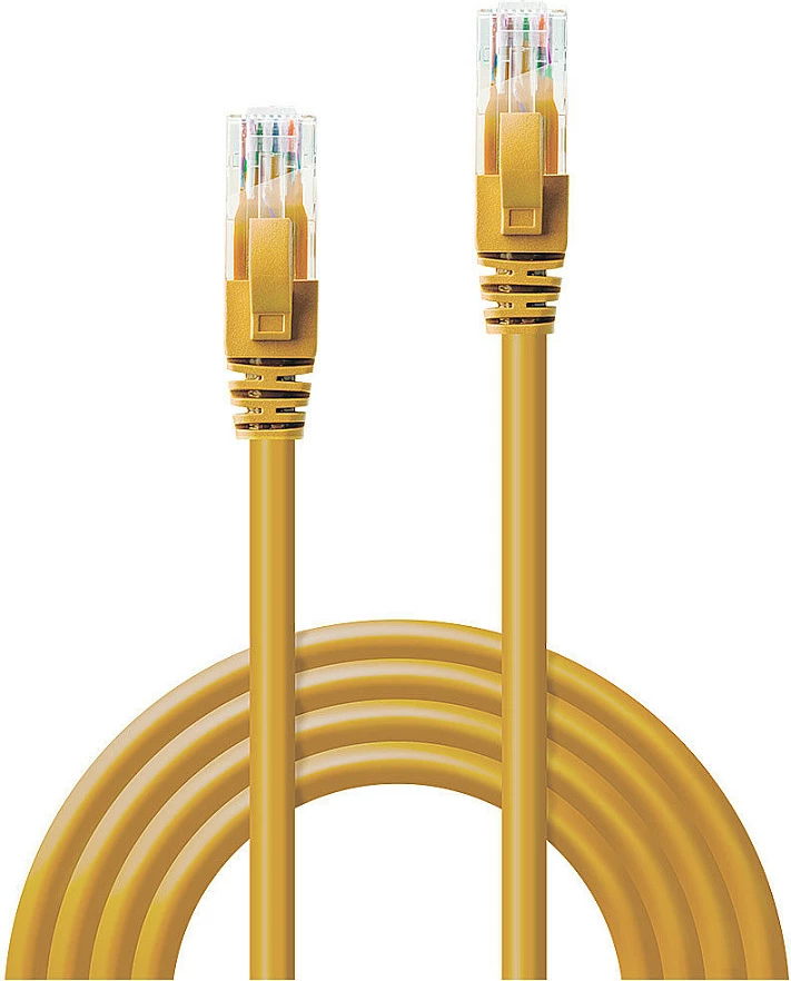 Kabllo rrjeti LINDY Cat6 U/UTP 3m RJ-45, e verdhë