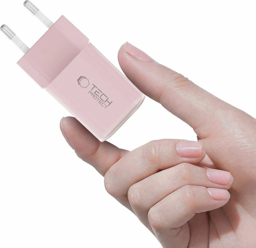 Karikues muri Tech-Protect NCM33W, 2 porta, 33W, Rozë