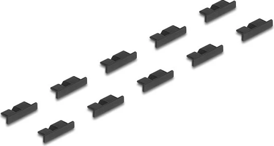 Kapak pluhuri DeLOCK USB 3.0 Micro‑B (female), 10 copë, i zi